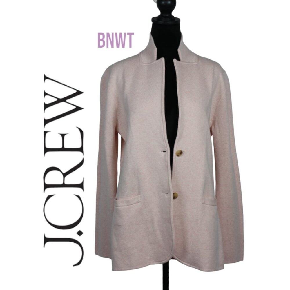 BNWT J. Crew Blazer Pale Pink "Re-Imagined Fabrics" Size Medium
